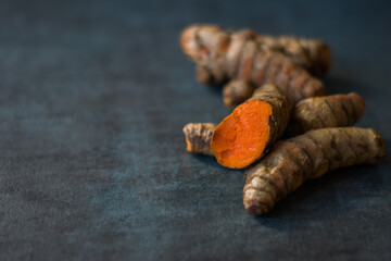 Close-Up of Fresh Turmeric Rhizomes