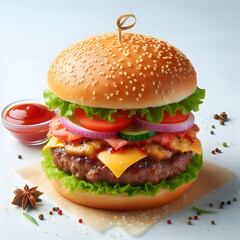 Perfectly Stacked Burgers High  Resolution 