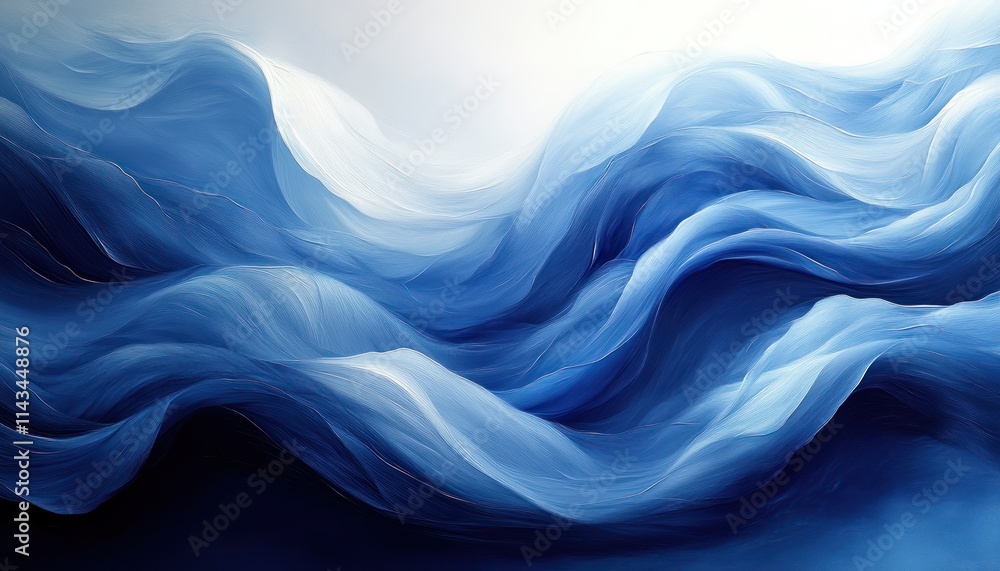 Poster vibrant abstract fluid art background with smooth curves and soft lighting