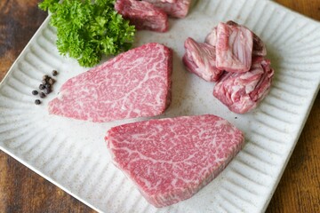 黒毛和牛ヘレステーキ＆ヘレサイコロステーキセット