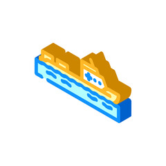 hospital ship transport marine isometric icon vector. hospital ship transport marine sign. isolated symbol illustration