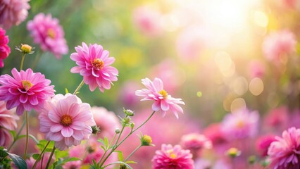 Obraz premium Soft Focus Pink Floral Background , garden backdrop, pink flowers, garden backdrop