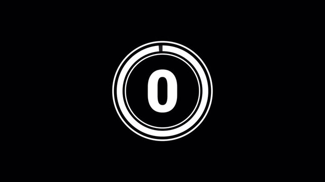     Circle countdown timer five second animation from 05 to 0 seconds on transparent background with alpha channel, 05 second countdown timer, Countdown video






