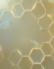 Honeycomb Harmony: A Golden Geometric Pattern