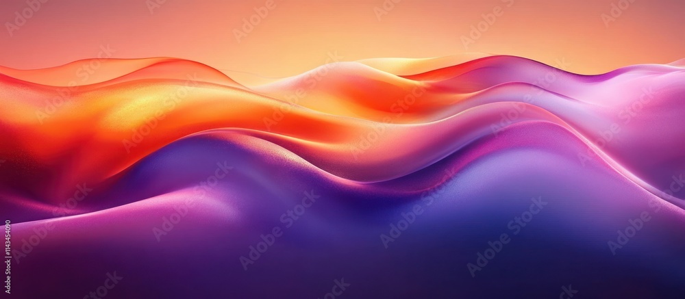 Poster vibrant abstract smooth waves background with dynamic colors