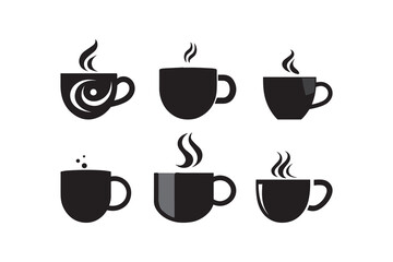 Obraz premium Set of coffee cups, vector illustration.