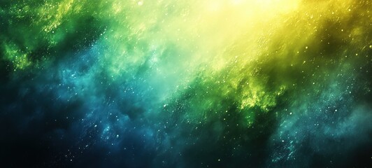 Obraz premium Vibrant Green and Blue Gradient Abstract Background with Smooth Texture and Dreamy Lighting for Banner and Poster Design