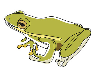 Frog in the form of continuous gestures that can be edited later.