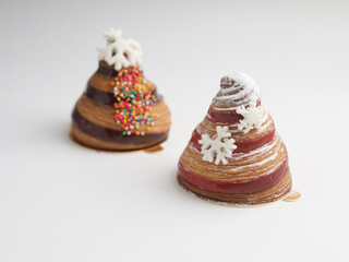 Sweet pastry on white background