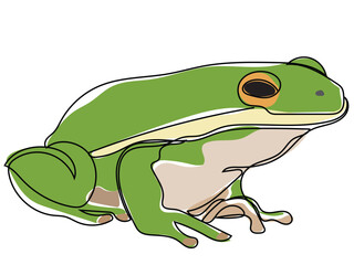 Frog in the form of continuous gestures that can be edited later.