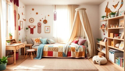 Bohemian Style - Bohemian Children's Room Concept - Hotel Children's Room Interior - Apartment Children's Room Concept - Interior Design