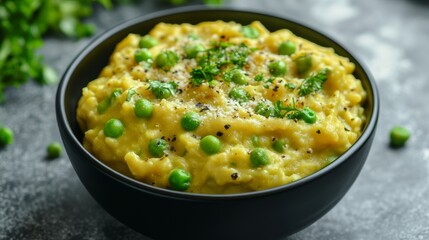 Scrumptious Creamy Pea Dish in a Stylish Bowl