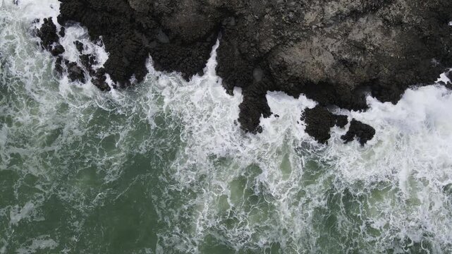 Aerial Drone Footage: Karang Bata Rocky Reef, Indonesia.Offshore Reef in Indonesia