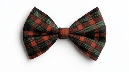 red and green plaid ribbon bow with classic design, perfect for festive occasions and adding touch of charm to any outfit