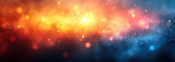 Obraz premium Gradient Background Banner Design with Grainy Texture in Dark Brown Orange Purple and Black Tones