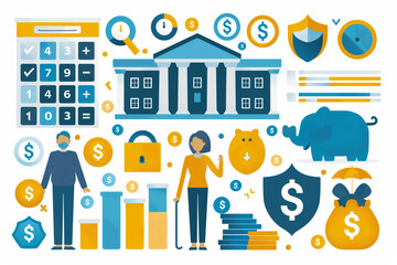 Obraz premium Financial Planning and Budgeting Illustrations finance,
