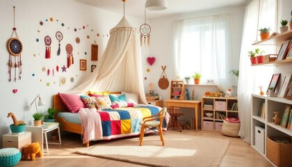 Bohemian Style - Bohemian Children's Room Concept - Hotel Children's Room Interior - Apartment Children's Room Concept - Interior Design