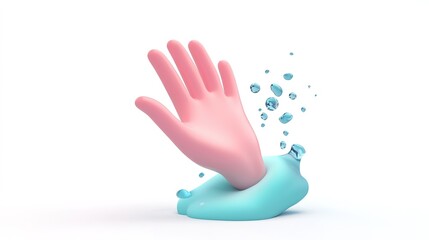 Wash Your Hands in 3D Cartoon Style