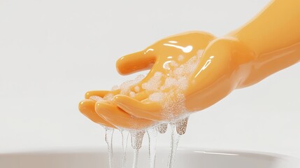 Wash Your Hands in 3D Cartoon Style