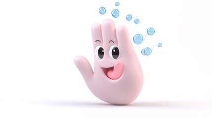 Wash Your Hands in 3D Cartoon Style