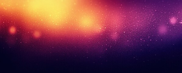 Vibrant Abstract Gradient Background with Purple and Gold Hues Soft Bokeh Lights Dreamy Textured Design