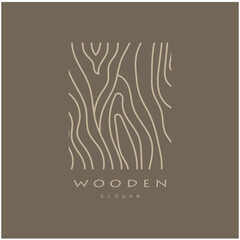 Obraz premium wooden logo design, for construction, wood craftsmen, wood processing company businesses