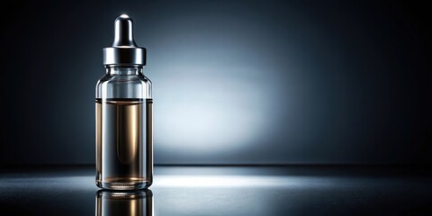 Dark Glass ampoule with serum liquid , beauty, cosmetic,  beauty, cosmetic, gel, container, medicine jar