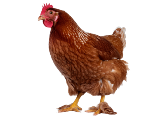 Digital AI electronic brain made from metallic isolated on a transparent or white background.