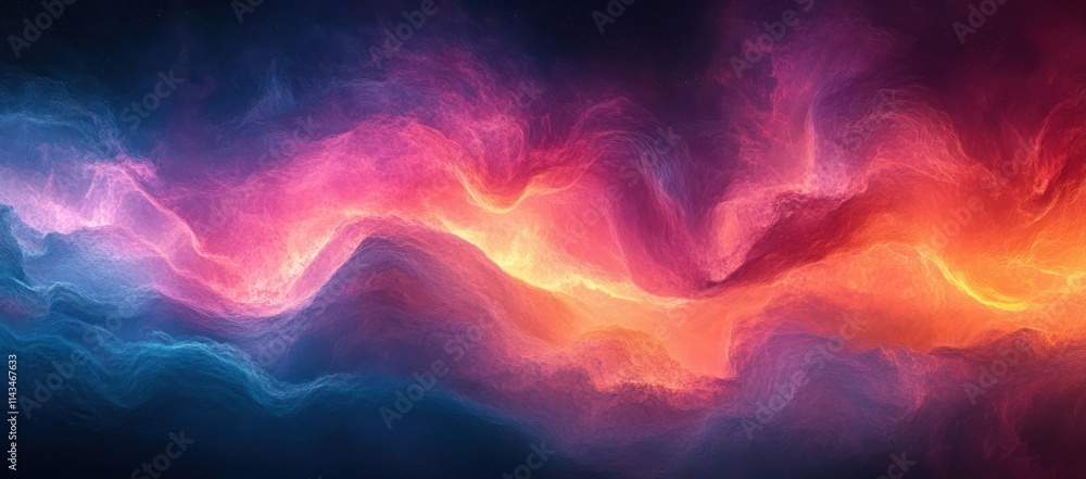 Poster abstract teal magenta gradient background smooth texture flowing light design