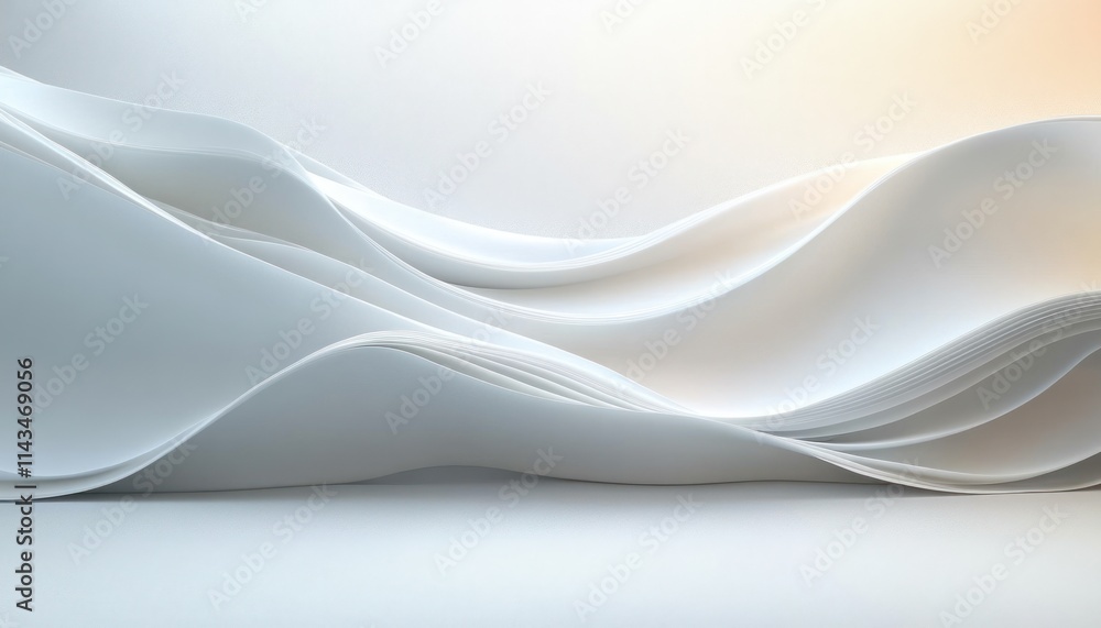 Aufkleber minimalistic abstract 3d light waves background design