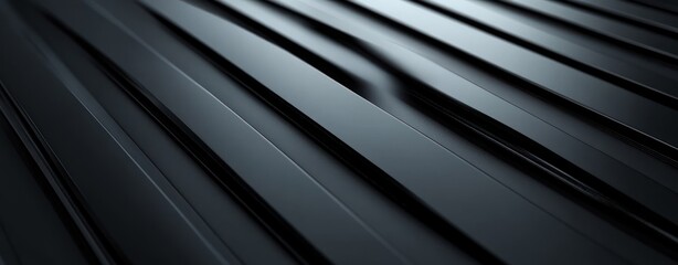 Obraz premium Dark Metallic Minimalist Design with Sleek Lines and High Contrast Lighting
