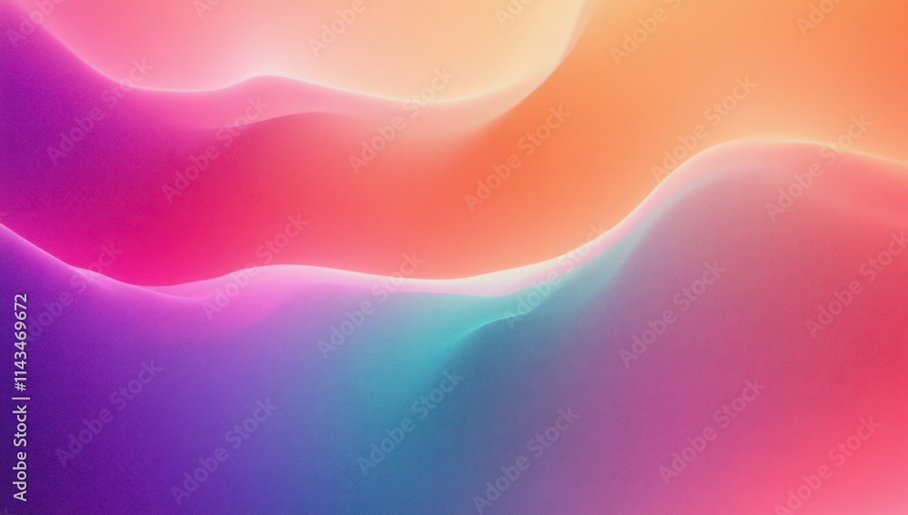 Poster abstract gradient background in warm and cool colors smooth flowing vibrant texture summer design
