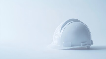 Fototapeta premium Elegant White Safety Helmet for Construction