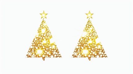 abstract christmas trees on white background
