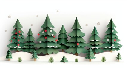Fototapeta premium abstract christmas trees on white background
