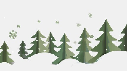Obraz premium abstract christmas trees on white background