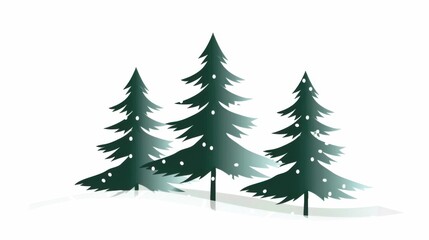 Obraz premium abstract christmas trees on white background