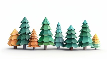 Fototapeta premium abstract christmas trees on white background