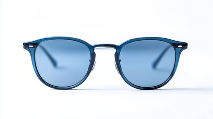 Stunning Blue Round Sunglasses - Stylish and Modern Eye Wear