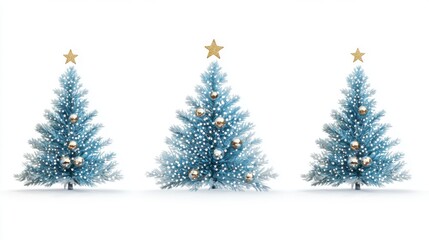 Fototapeta premium abstract christmas trees on white background