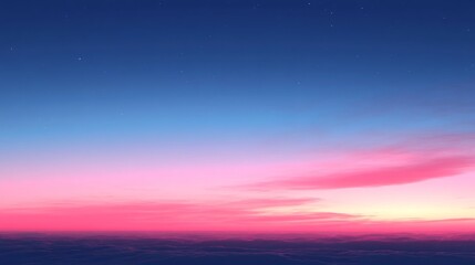 Fototapeta premium Captivating Gradient Sky Transitioning from Blue to Vibrant Pink Hues at Dusk