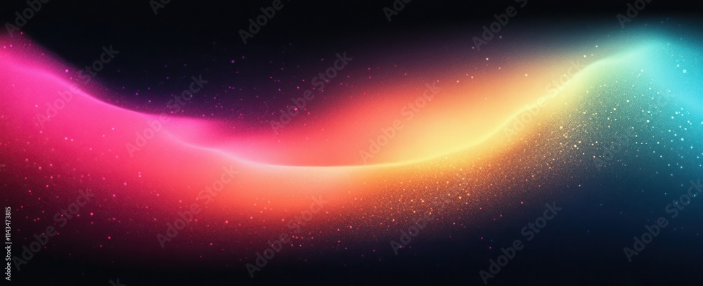 Poster vibrant abstract gradient background with smooth color transitions and soft lighting in rainbow yell