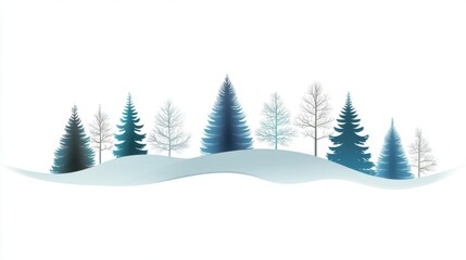 Obraz premium abstract christmas trees on white background
