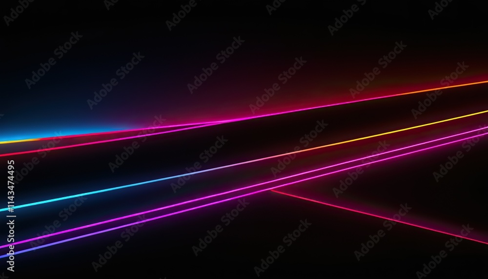 Poster abstract colorful background with lines with black background 874