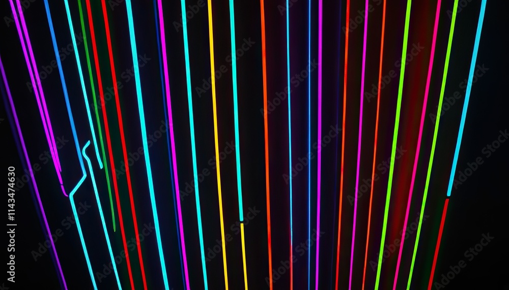 Poster abstract colorful background with lines with black background 589
