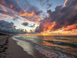 sunset on the beach. sunset, beach, sea, ocean, sky, sunrise, water, sun, clouds, sand, nature, waves, landscape, coast, cloud, wave, horizon, summer, evening, dusk, seascape, red, beautiful, dawn, re