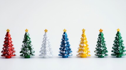 abstract christmas trees on white background