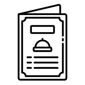 recommend clip art: Menu outline icon for hotel restaurant services