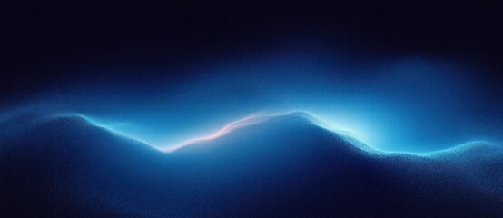 Deep Blue Black Gradient Minimalist Noise Texture Poster Banner Cover Design