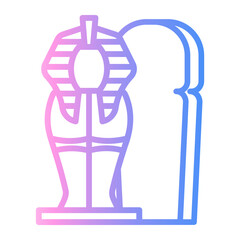 sarcophagus Line Gradient Icon